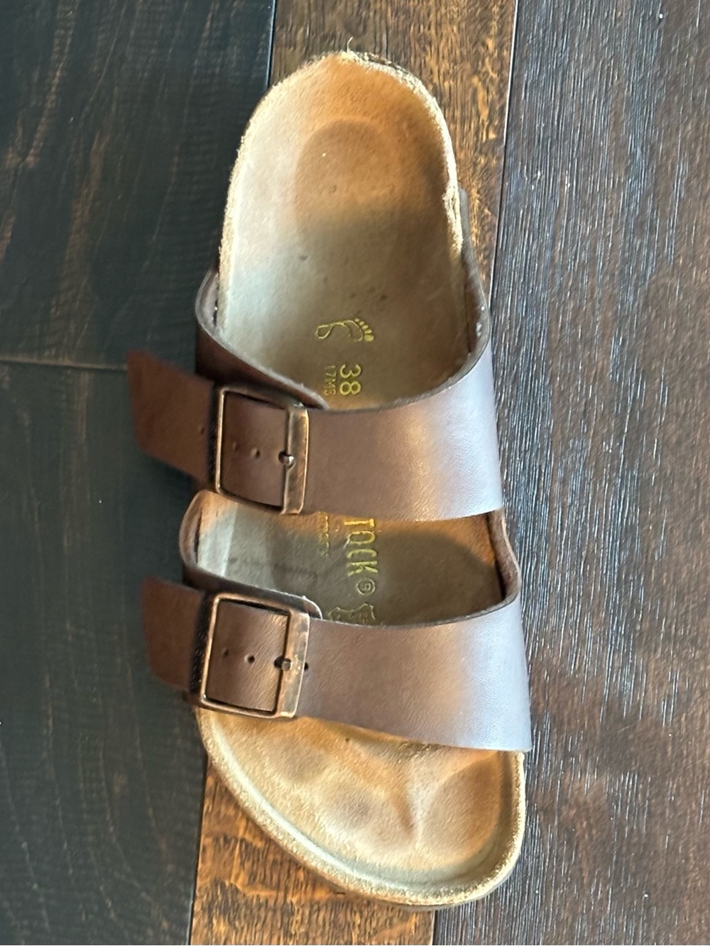 Amputee/Single Right Shoe Only Birkenstock Arizona Size 38 Regular Brown